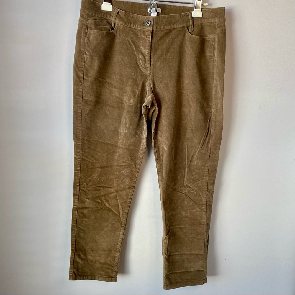 J. Jill Brown Corduroy Pants Women’s Sz 14 P Preppy Academia English Countryside
